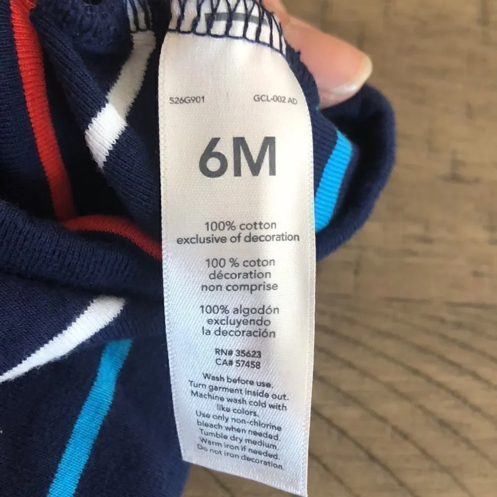 Carters Cotton Blend 2 Soft Onesies Nautical Stripes 🛳 and Neon Orange 🍊